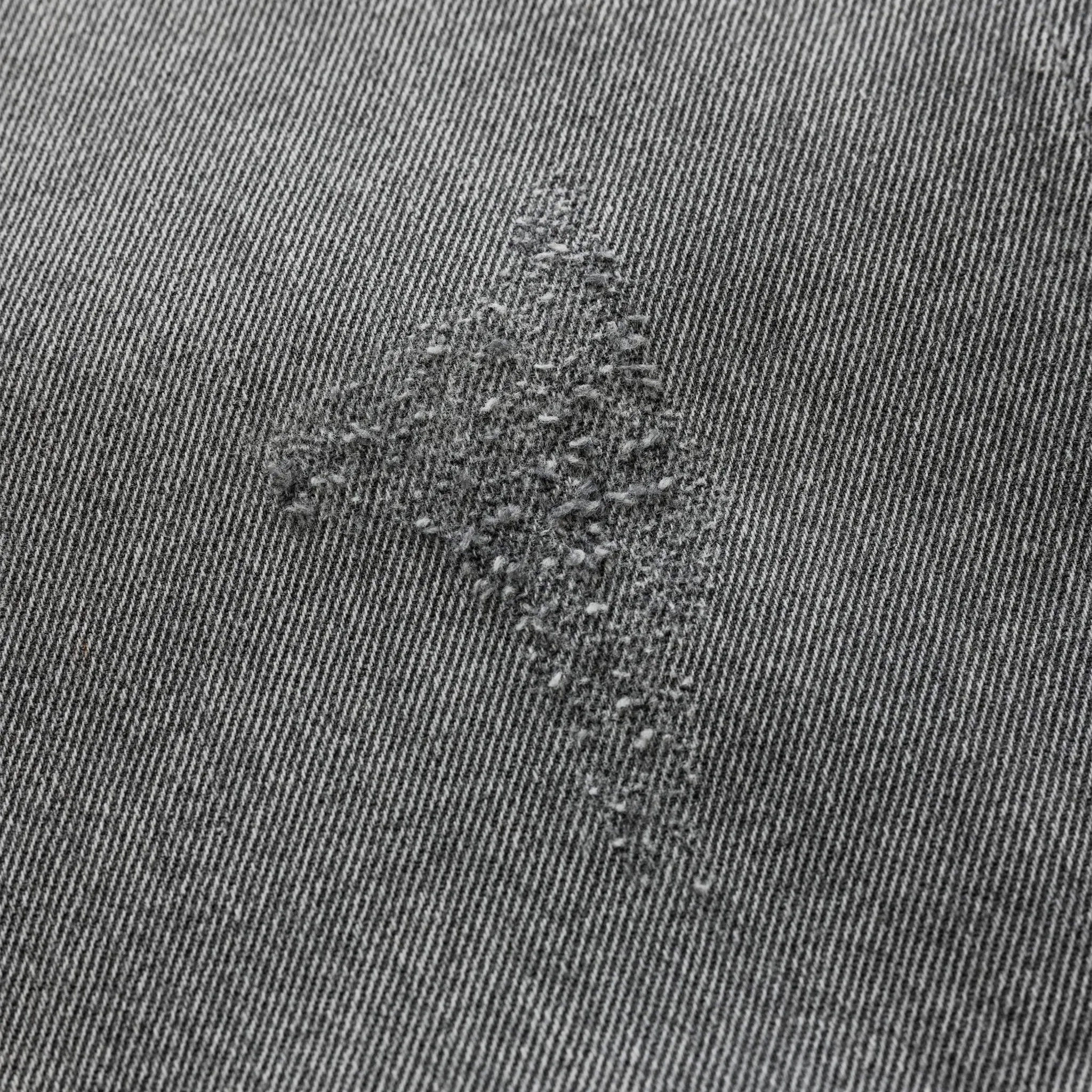 Detailed View of Bénir Clothing Distressed Stone Grey Jeans DIST-VINTGRY